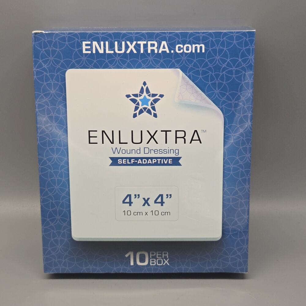 Enluxtra Self-Adaptive Wound Dressing 4" x 4" Box of 10 New